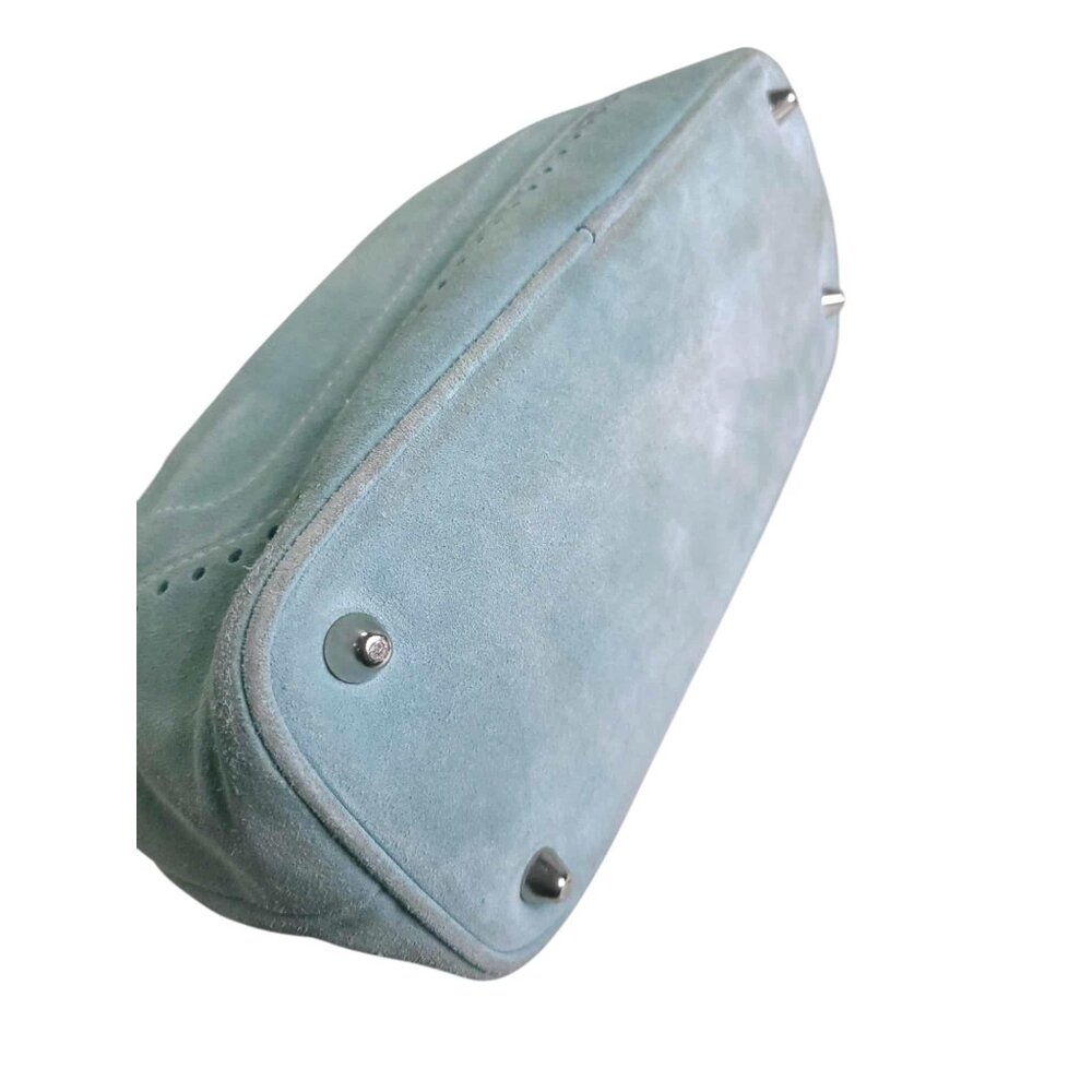 COACH Vintage Hamptons Aquamarine  Y2K Suede Satchel with Wristlet - Picture 12 of 13